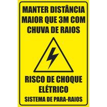 Placa de Sinalização Manter Distância Maior Que 3M Com Chuva
