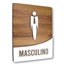 Placa De Sinalização Masculino - MDF 18x14cm
