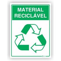 Placa de Sinalização Material Reciclável em Vinil Adesivo 15 x 20 cm