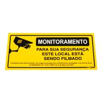 Placa de Sinalização MONITORAMENTO Ref PS646 ENCARTALE Placa de Sinalização MONITORAMENTO Ref PS646 ENCARTALE