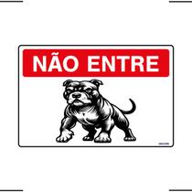 Placa De Sinalização Não Entre Cachorro 30x20 Ekomunike - P-7 F9e Placa De Sinalização Não Entre Cachorro 30x20 Ekomunike - P-7 F9e