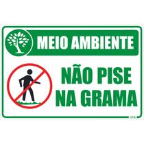 Placa de Sinalização Não Pise na Grama