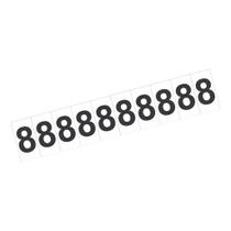 Placa de Sinalização Numeral 8 oito Cartela com 10 peças