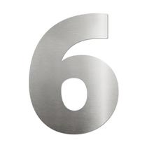 Placa de Sinalização Numérica Biotag 6 em Aço Inox