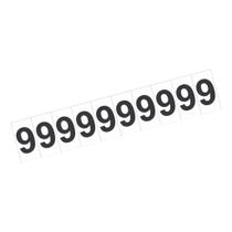 Placa de Sinalização números Numeral 9 nove Cartela com 10 peças