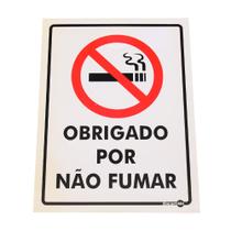 Placa de Sinalização OBRIGADO POR NÃO FUMAR Ref PS 252 ENCARTALE Placa de Sinalização OBRIGADO POR NÃO FUMAR Ref PS 252 ENCARTALE