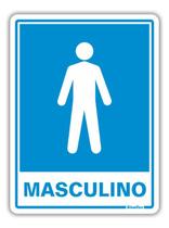 Placa de Sinalização p/ Banheiro Masculino 15x20cm