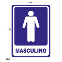 Placa De Sinalização para Banheiro 01 Masculino e 01 Feminino - LM Balcôes