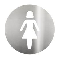Placa de Sinalização para banheiro Feminino Inox - Biosin Placa de Sinalização para banheiro Feminino Inox - Biosin