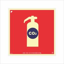 Placa de Sinalização para Extintor Classe CO2
