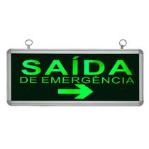 Placa de Sinalização para Saída de Emergência Á Direita de LED UN-06 110V