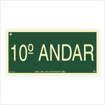 Placa de Sinalização Pavimento 10º Andar
