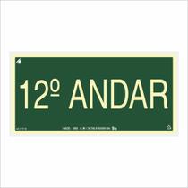 Placa de Sinalização Pavimento 12º Andar