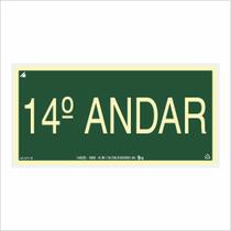 Placa de Sinalização Pavimento 14º Andar