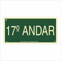 Placa de Sinalização Pavimento 17º Andar