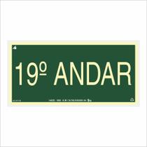 Placa de Sinalização Pavimento 19º Andar