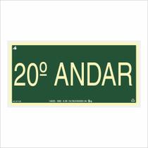 Placa de Sinalização Pavimento 20º Andar