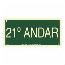 Placa de Sinalização Pavimento 21º Andar