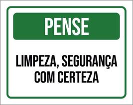 Placa De Sinalização - Pense Não Brinque Com Sua Vida 27X35