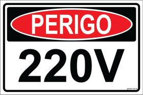 Placa de Sinalização(PERIGO 220V)