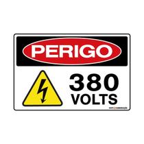 Placa De Sinalização Perigo 380 Volts 30x20 Qi Comunicação - S-217/4 Q1A