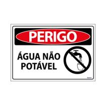 Placa De Sinalização Perigo Água Não Potável 30x20 Ecom IA - SP136 F9e Placa De Sinalização Perigo Água Não Potável 30x20 Ecom IA - SP136 F9e