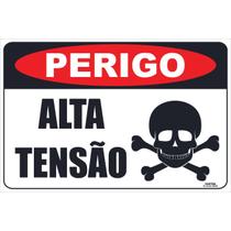 Placa de Sinalização Perigo Alta Tensão 2