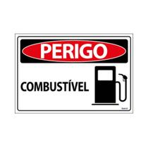Placa De Sinalização Perigo Combustível 30x20 Ecom IA - SP133 F9e Placa De Sinalização Perigo Combustível 30x20 Ecom IA - SP133 F9e