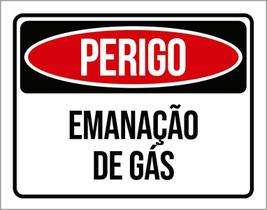 Placa De Sinalização - Perigo Emanação De Gás 18X23