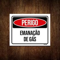 Placa De Sinalização - Perigo Emanação De Gás 36X46