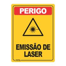Placa de Sinalização Perigo Emissão de Laser