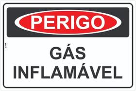 Placa de Sinalização - Perigo: Gás Inflamável - Perigo de Incêndio - Cuidado em PS (Poliestireno) Placa de Sinalização - Perigo: Gás Inflamável - Perigo de Incêndio - Cuidado em PS (Poliestireno)