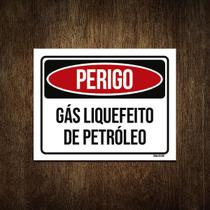 Placa De Sinalização - Perigo Gás Liquefeito Petróleo 27X35