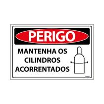 Placa De Sinalização Perigo Mantenha Os Cilindros Acorrentados 30x20 Ecom IA - SP45 F9e Placa De Sinalização Perigo Mantenha Os Cilindros Acorrentados 30x20 Ecom IA - SP45 F9e