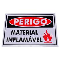 Placa de Sinalização PERIGO MATERIAL INFLAMÁVEL Ref 156 ENCARTALE