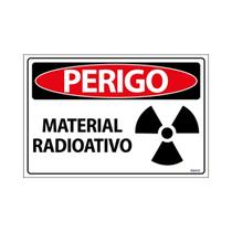 Placa De Sinalização Perigo Material Radioativo 30x20 Ecom IA - SP68 F9e