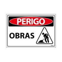 Placa De Sinalização Perigo Obras 30x20 Ecom IA - SP111 F9e Placa De Sinalização Perigo Obras 30x20 Ecom IA - SP111 F9e