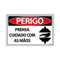 Placa De Sinalização Perigo Prensa Cuidado Com As Mãos 30x20 Ecom IA - SP61 F9e Placa De Sinalização Perigo Prensa Cuidado Com As Mãos 30x20 Ecom IA - SP61 F9e