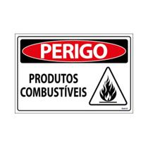 Placa De Sinalização Perigo Produtos Combustíveis 30x20 Ecom IA - SP124 F9e Placa De Sinalização Perigo Produtos Combustíveis 30x20 Ecom IA - SP124 F9e