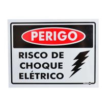 Placa de Sinalização PERIGO RISCO DE CHOQUE ELÉTRICO PS159 ENCARTALE