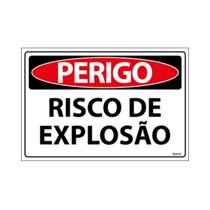 Placa De Sinalização Perigo Risco De Explosão 30x20 Ecom IA - SP93 F9e Placa De Sinalização Perigo Risco De Explosão 30x20 Ecom IA - SP93 F9e