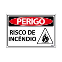 Placa De Sinalização Perigo Risco De Incêndio 30x20 Ecom IA - SP125 F9e Placa De Sinalização Perigo Risco De Incêndio 30x20 Ecom IA - SP125 F9e
