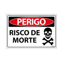 Placa De Sinalização Perigo Risco De Morte 30x20 Ecom IA - SP94 F9e Placa De Sinalização Perigo Risco De Morte 30x20 Ecom IA - SP94 F9e
