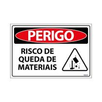 Placa De Sinalização Perigo Risco De Queda De Materiais 30x20 Ecom IA - SP76 F9e Placa De Sinalização Perigo Risco De Queda De Materiais 30x20 Ecom IA - SP76 F9e
