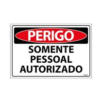 Placa De Sinalização Perigo Somente Pessoal Autorizado 30x20 Ecom IA - SP52 F9e Placa De Sinalização Perigo Somente Pessoal Autorizado 30x20 Ecom IA - SP52 F9e