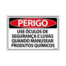 Placa De Sinalização Perigo Use Óculos De Segurança E Luvas Quando Manusear Produtos Químicos 30x20 Ecom IA - SP40 F9e Placa De Sinalização Perigo Use Óculos De Segurança E Luvas Quando Manusear Produtos Químicos 30x20 Ecom IA - SP40 F9e