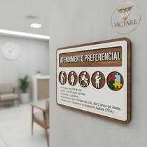 Placa De Sinalização Placa de Atendimento Preferencial Placa De Sinalização Placa de Atendimento Preferencial