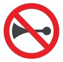 Placa De Sinalização Proibido Acionar Buzina R-20
