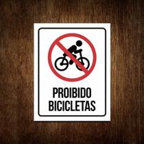 Placa De Sinalização - Proibido Bicicletas
