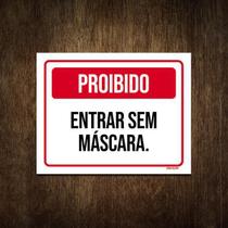 Placa De Sinalização - Proibido Entrar Sem Camisa 27X35